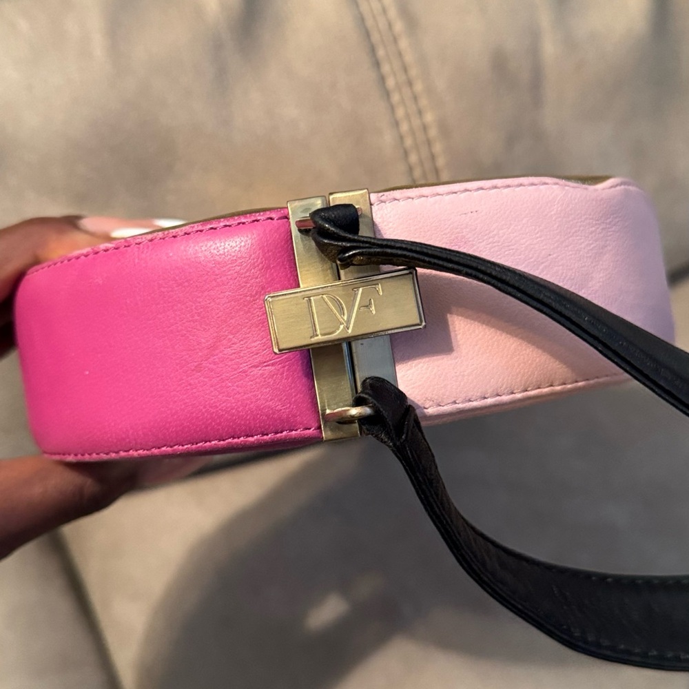 DVF Diane Von FurstenbergTwo-Tone Light Pink, Fuchsia and Gold Women's Bag - Picture 2 of 8